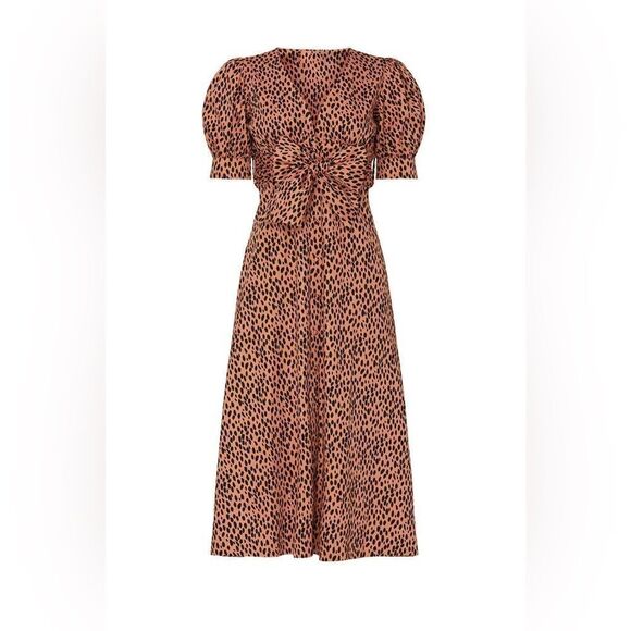 NWOT Love Whit Dotted Puff Sleeve Dress - Picture 5 of 5